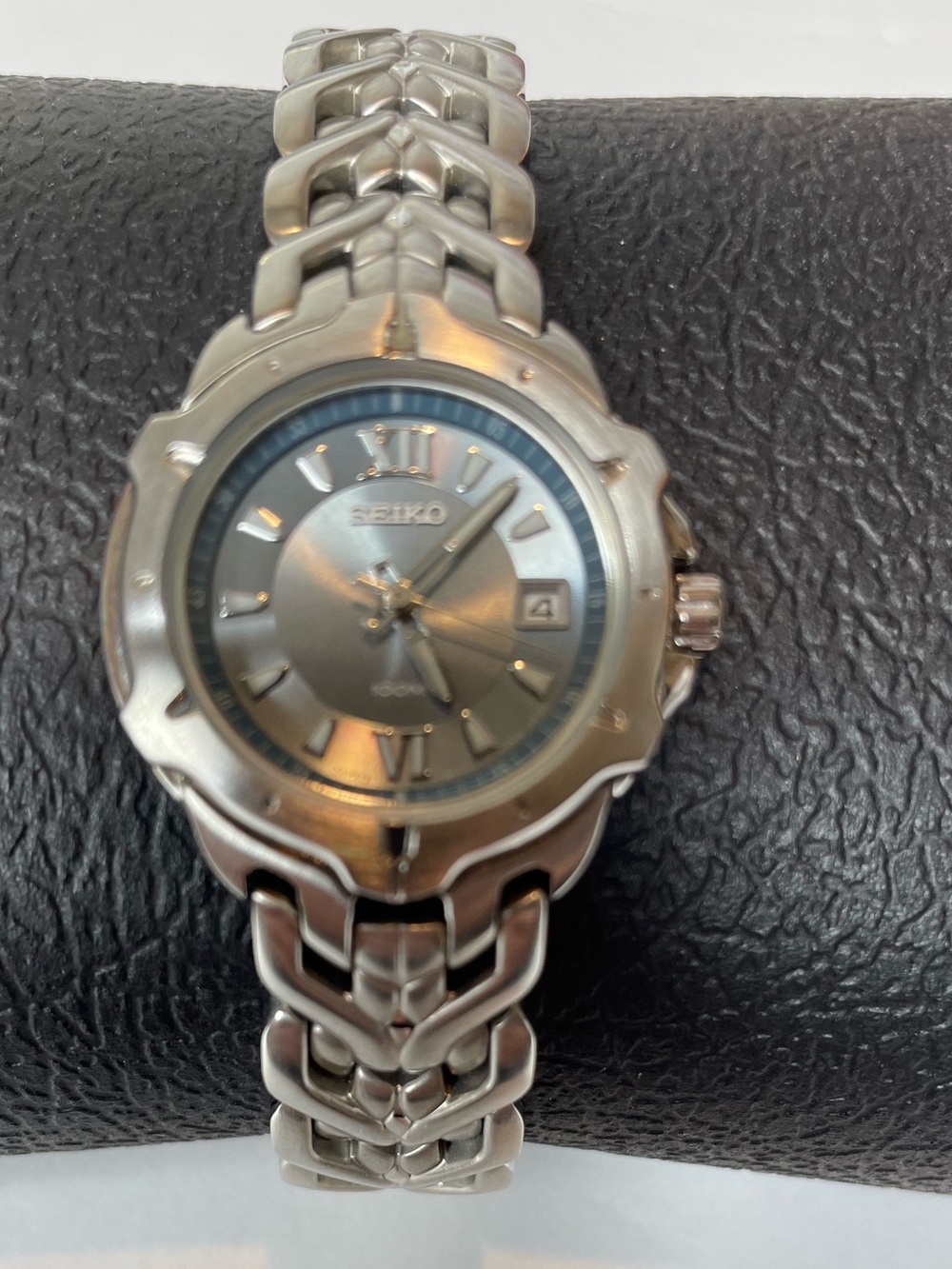 Seiko Women's Stainless Steel Silver with Blue Dial with Second Hand Watch